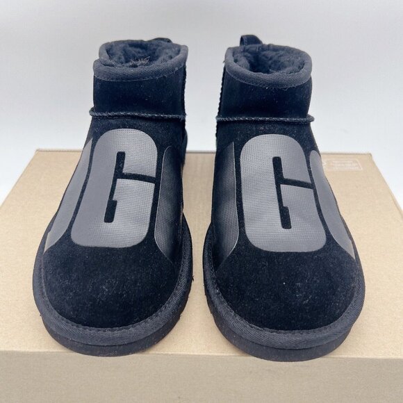 Ugg Classic Ultra Mini Scatter Women’s Ankle Winter Boots Booties Black US 7 - Picture 4 of 12